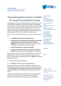 Publikation öffnen: Closing the Regulatory Gaps for a Scalable DLT-based Financial Market in Europe
