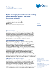 Publikation öffnen: Digital sovereignty and resilience in the banking sector