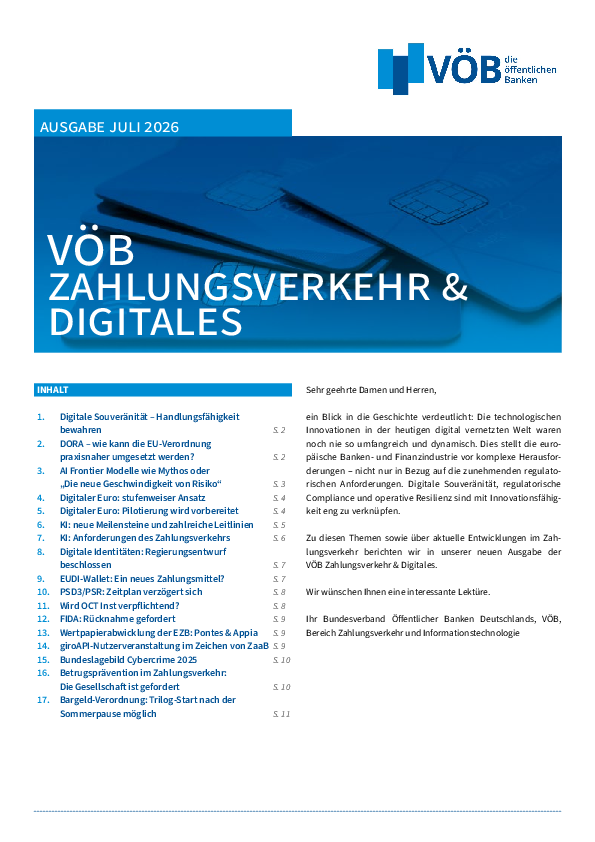 Publikation VÖB Zahlungsverkehr & Digitales Juli 2026