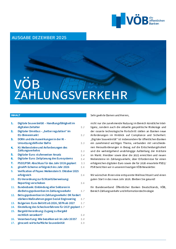 Publikation VÖB Zahlungsverkehr – Dezember 2025