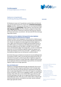 Publikation öffnen: VÖB Position Stablecoins